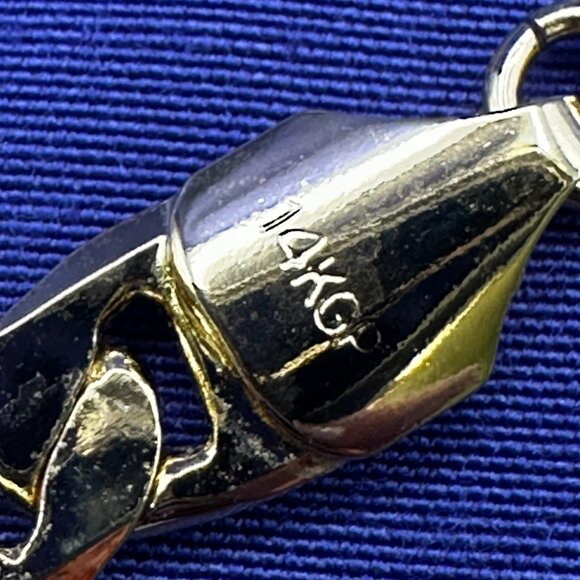 14KGP Mariner Link Chain Necklace Unisex Gold-Plated - Picture 11 of 14